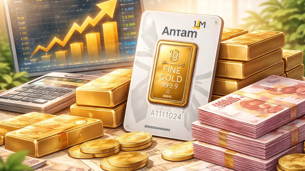 Harga Emas Antam Melonjak Rp35 Ribu, Sentuh Rp2,58 Juta per Gram